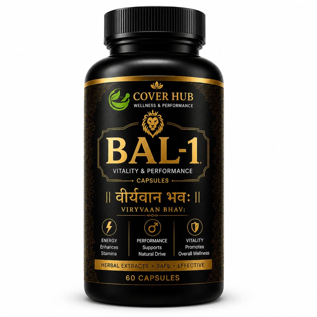 BAL-1 Vitality & Performance Capsules — 60 count bottle, Cover Hub Ayurvedic proprietary wellness